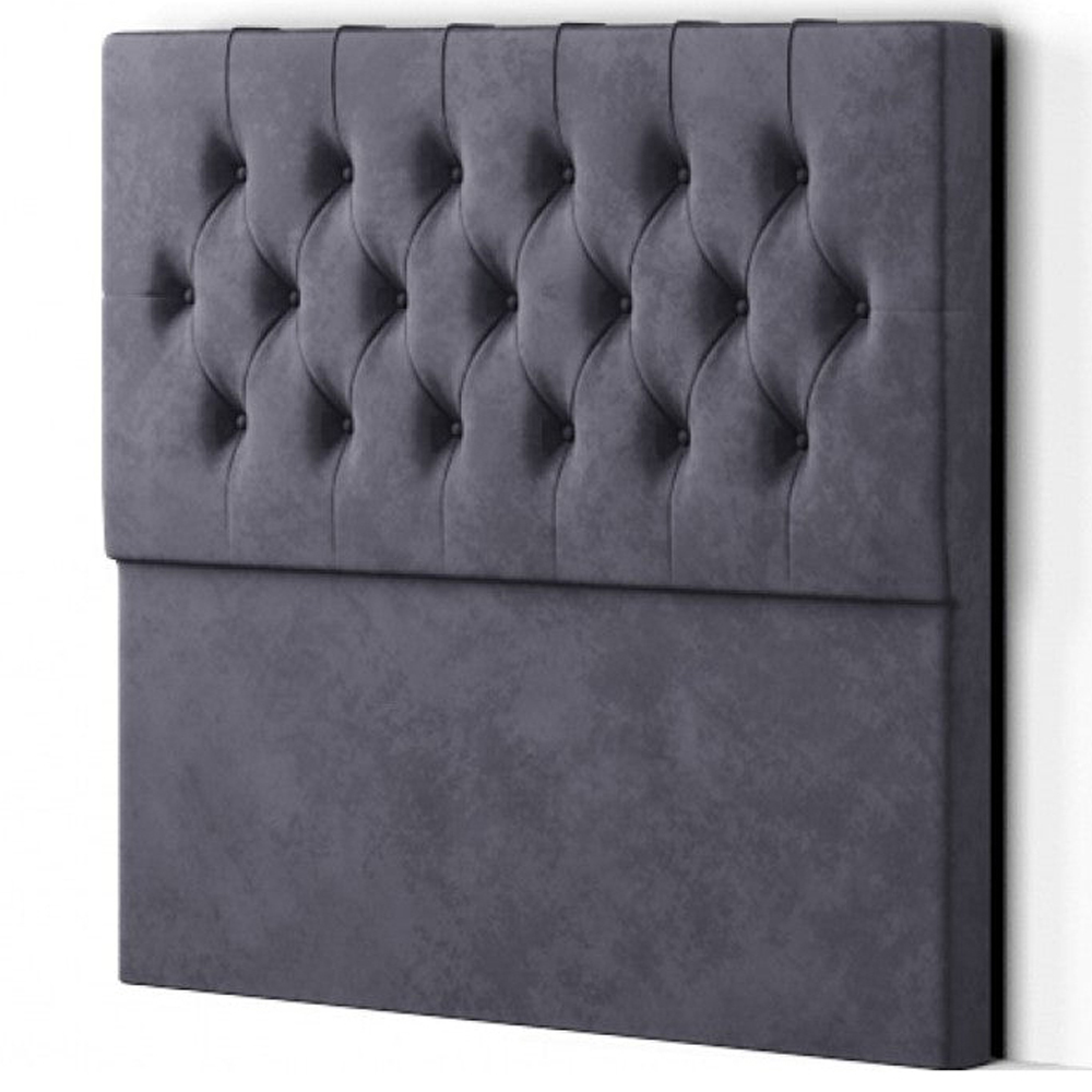 Eleganza Belgrave Double Steel Plush Floor Standing Headboard Image 2