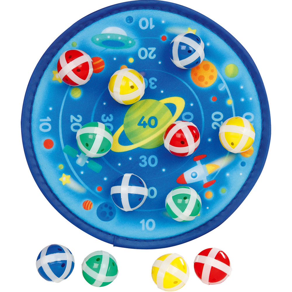 Goki Hook and Loop Space Game with 12 Balls Image 1