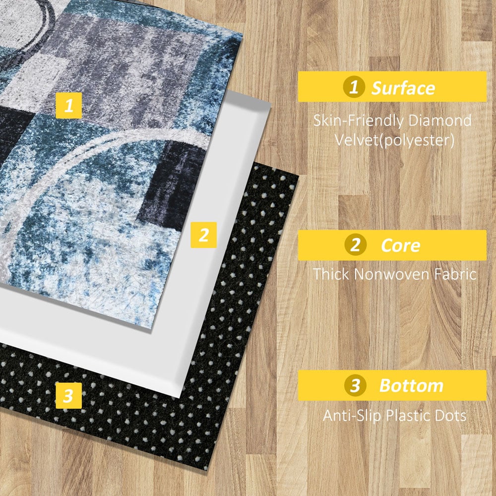 Portland Blue Geometric Rug 160 x 230cm Image 6