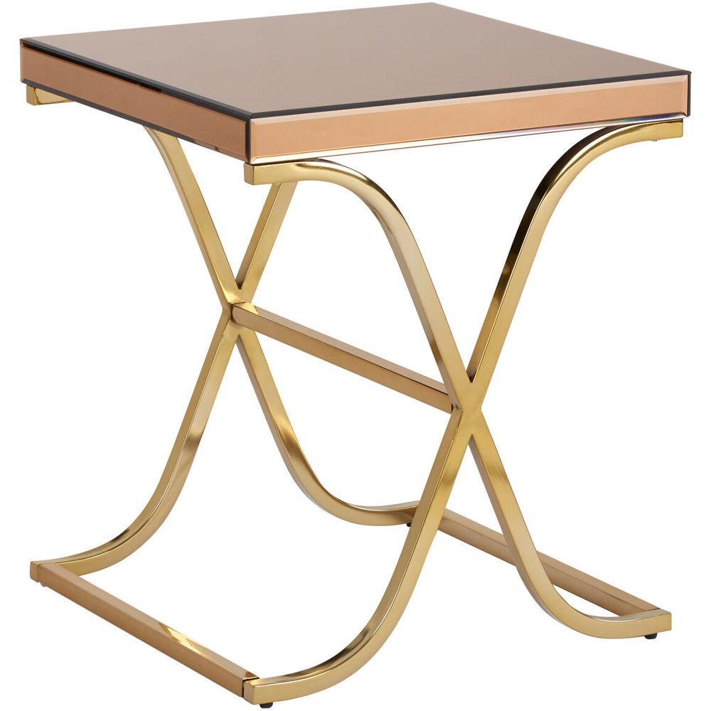 Premier Housewares Square Table with Cross Legged Base Image 2