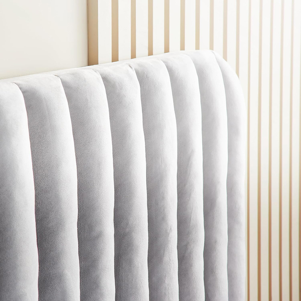 Home Treats Small Double Velvet Ottoman Bed with Mattress Image 5