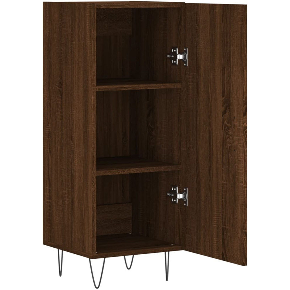 vidaXL Single Door Brown Oak Sideboard Image 6