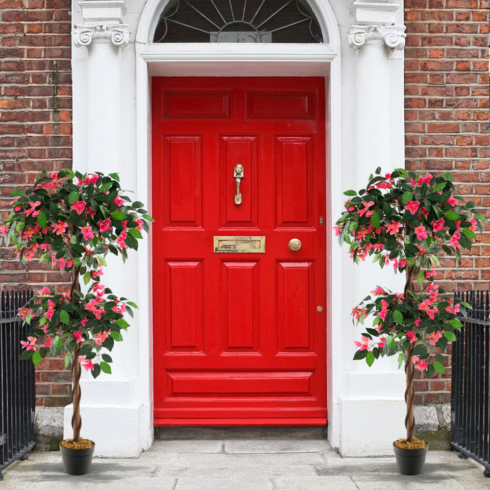 Costway Bougainvillea Artificial Tree In Pot 5ft Image 3