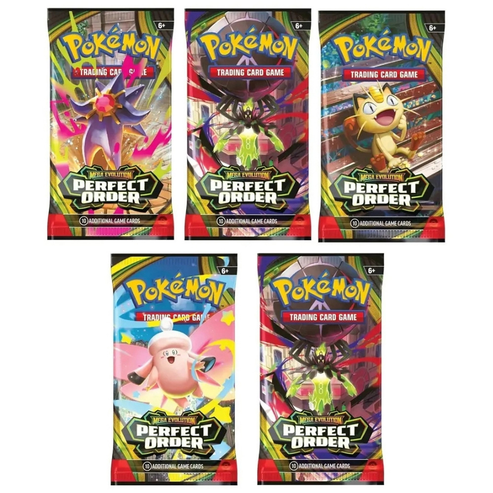 Pokemon Mega Evolution Perfect Order English Booster Cards 5 Pack Image 2