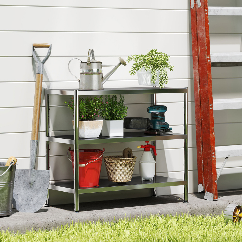 Portland 3 Tier Stainless Steel Bakers Rack Image 4