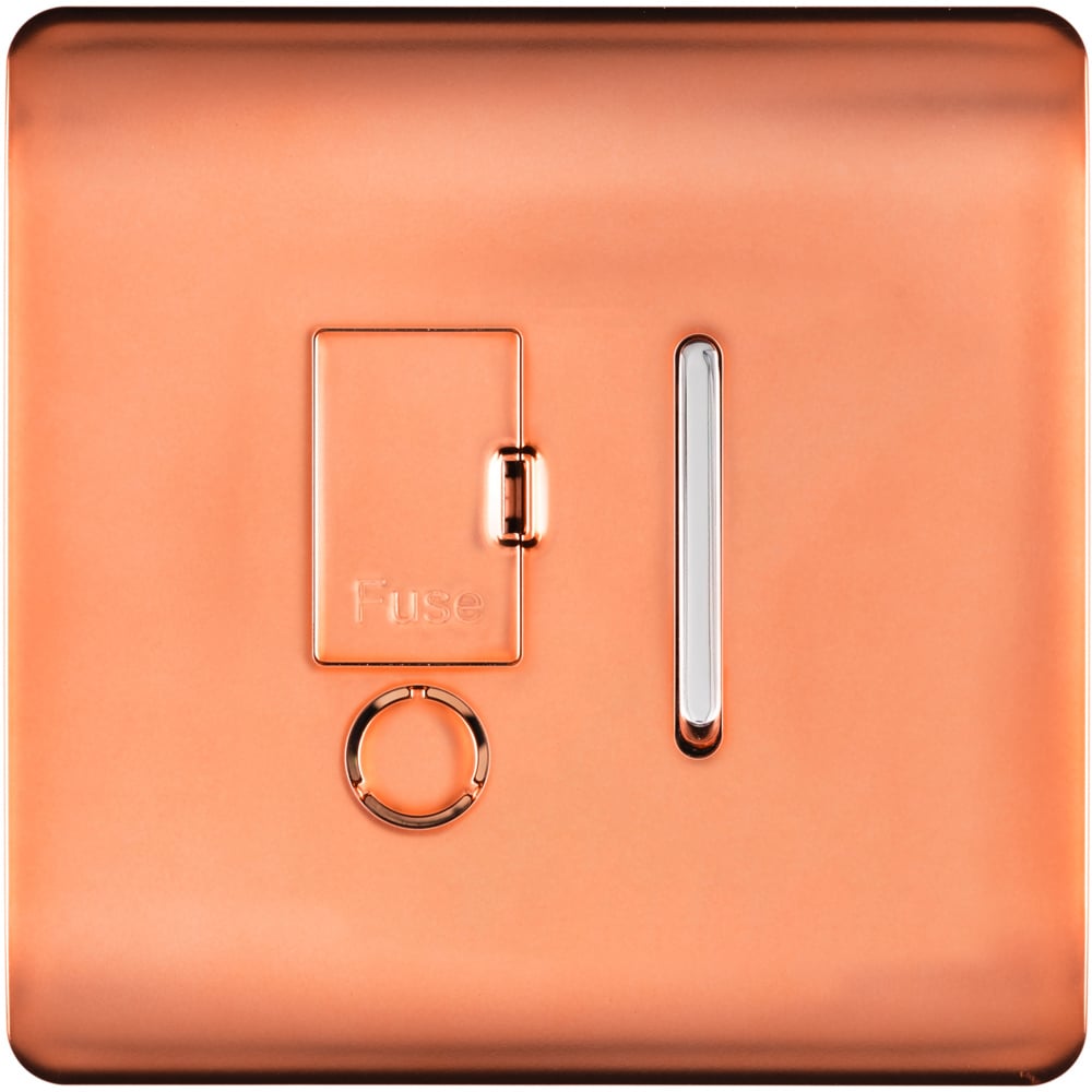 Trendi Switch 13amp Copper Fused Spur with Flex Outlet Image 1