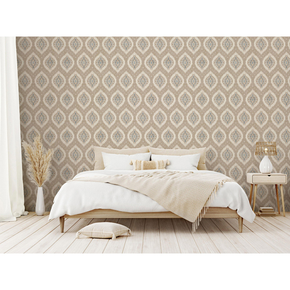 Esselle Home Odina Ikat Natural Wallpaper Image 5
