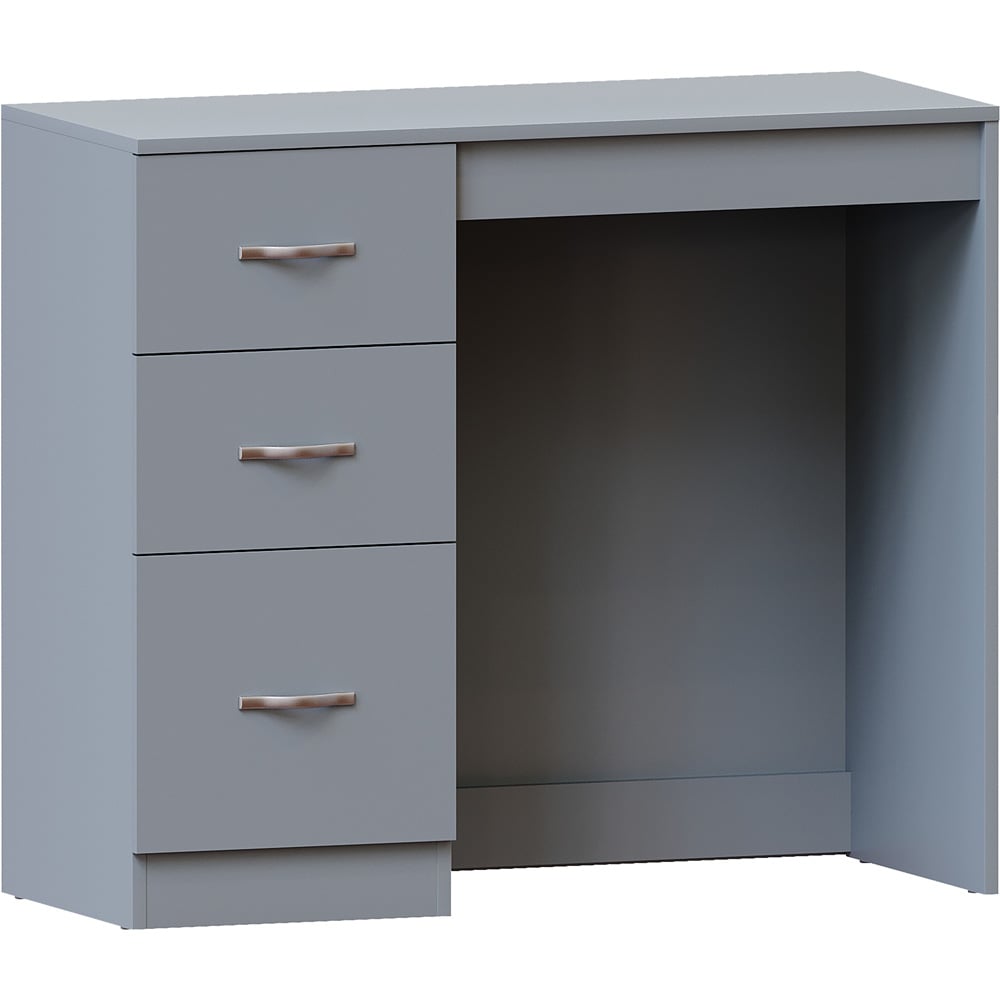 VIDA DESIGNS Riano 3 Drawer Grey Dressing Table Image 2