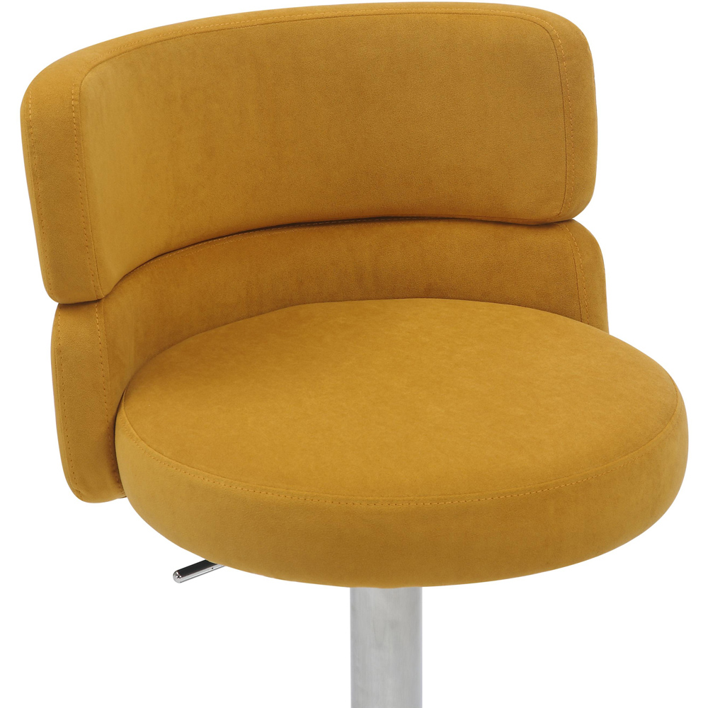 Portland Luna Mustard Adjustable Swivel Bar Stool Image 8