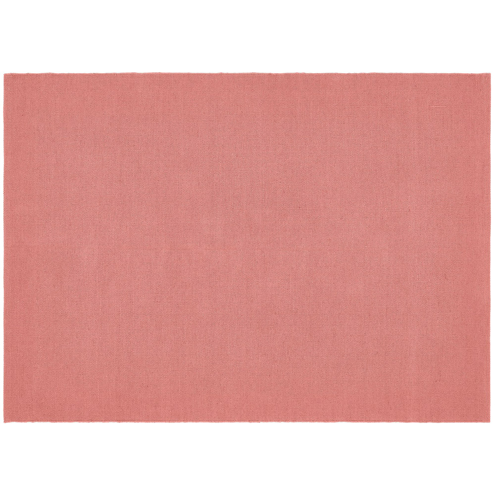 Hug Rug Coral Pink Plain Woven Rug 80 x 150cm Image 1