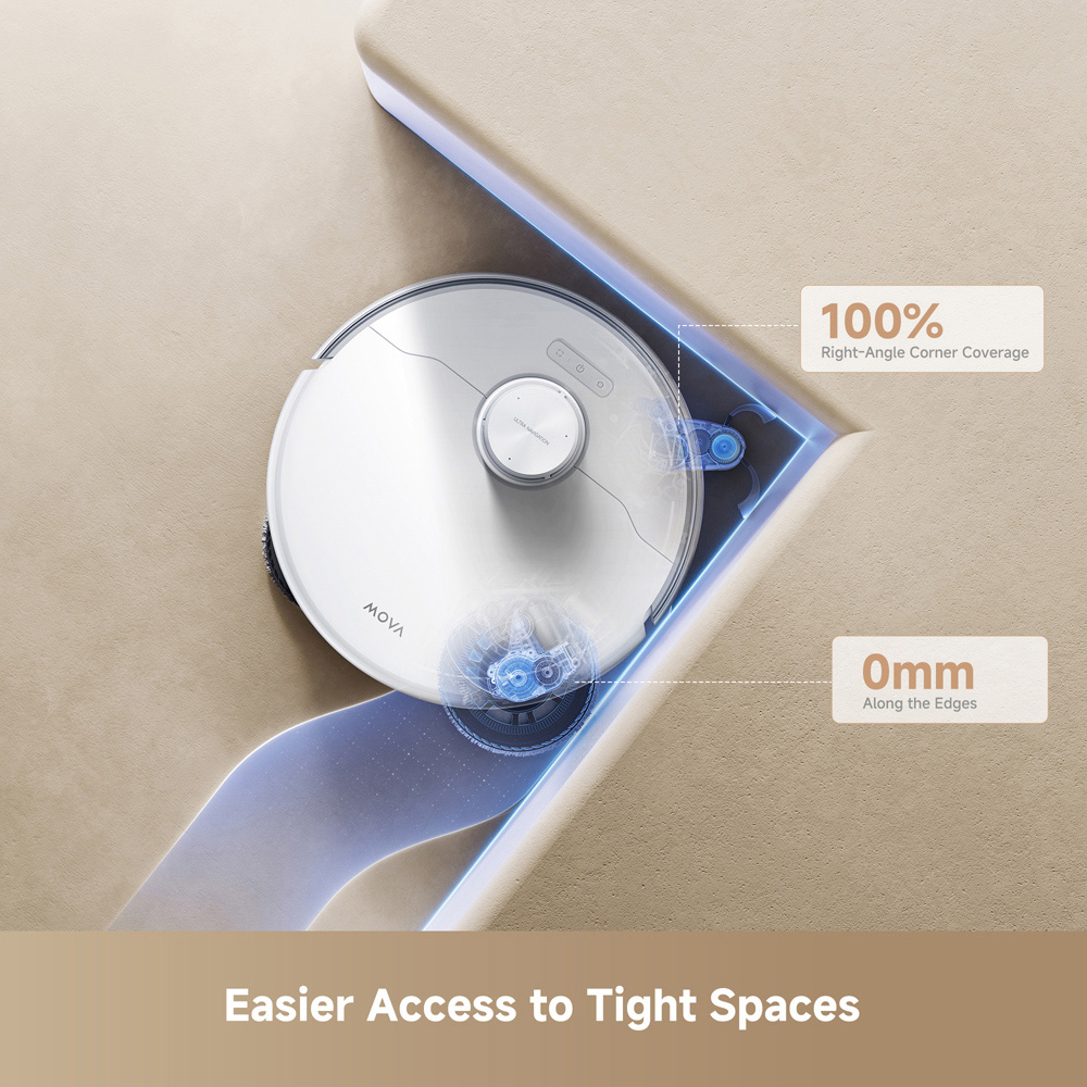 MOVA P50 Pro Ultra 2-in-1 Robot White Vacuum Cleaner Image 6