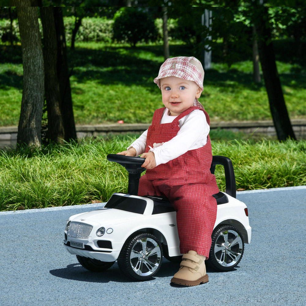Tommy Toys Kids White Foot to Floor Bentley Licensed Ride On Car Image 2