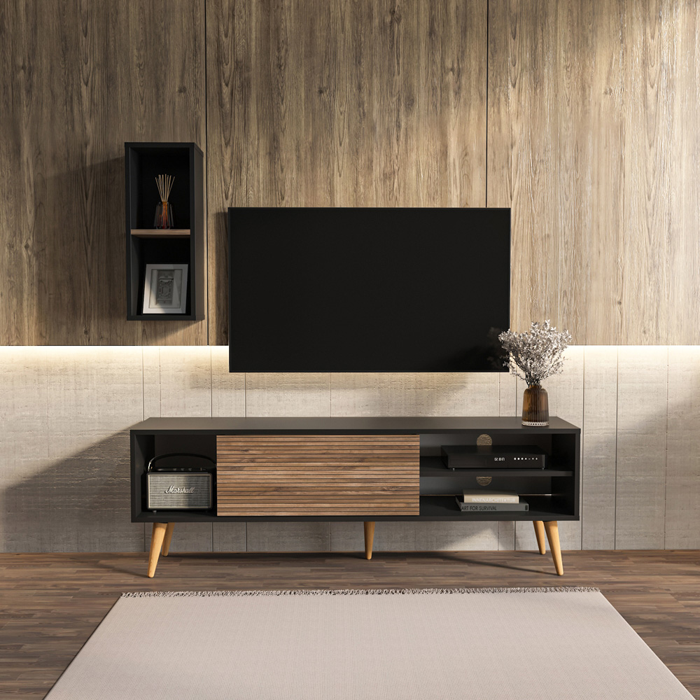 Decorotika Rans Black Alina TV Stand for 55 inch TV Image 4