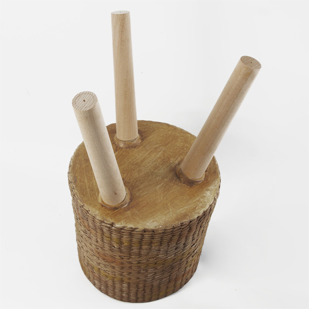 Leaf Rattan Effect Composite Planter with Stand Image 5