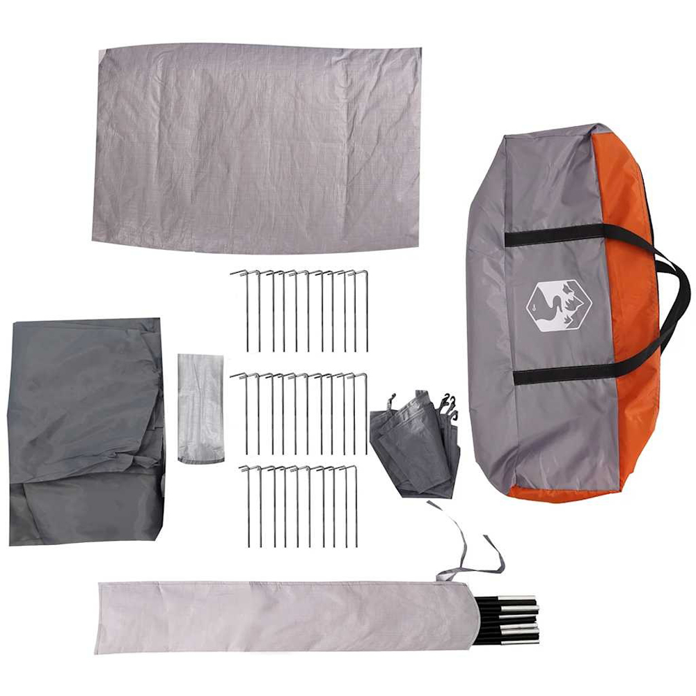 Walplus 8 Person Waterproof Tunnel Family Tent Grey Image 6