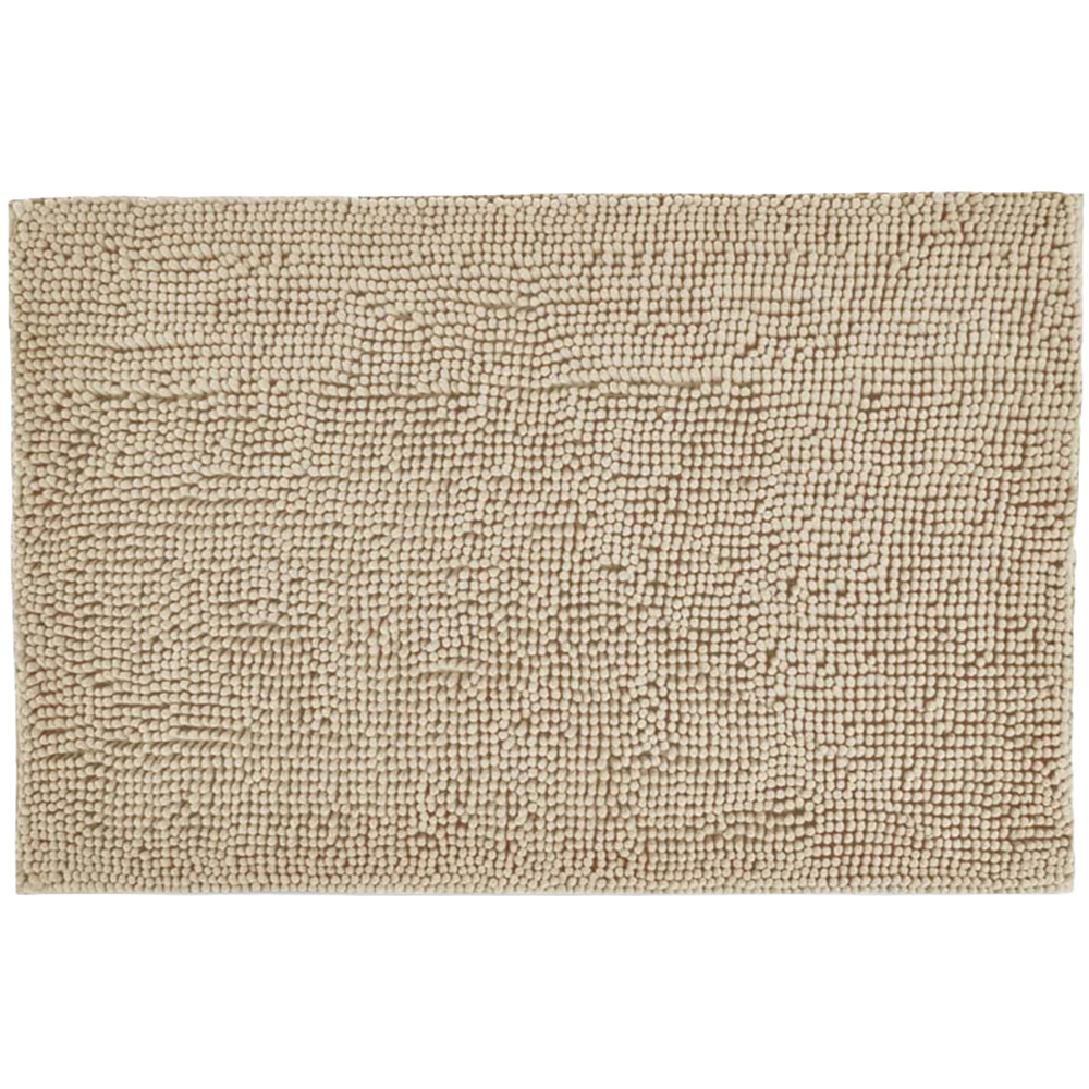 Allure Bath Fashions Stone Chenille Microfibre Supersoft Non-Slip Bobble Bath Mat 50 x 80cm Image 1