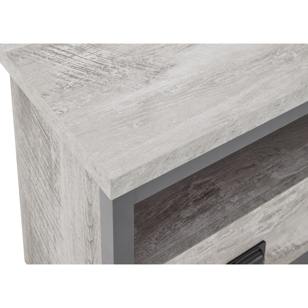 GFW Boston 2 Drawer Grey Corner TV Unit Image 6