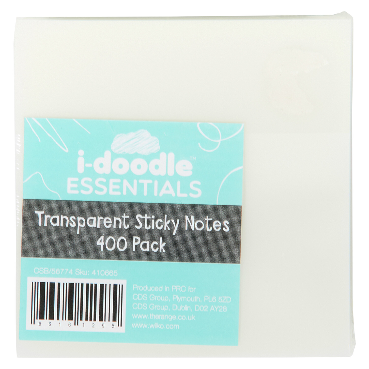 Pack of 20 Transparent Sticky Notes - Transparent Image 1