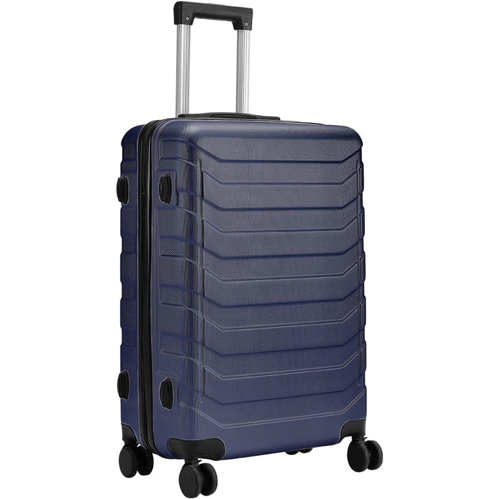 H&O Direct Medium Blue Lightweight Hardshell Travel Suitcase Image 1