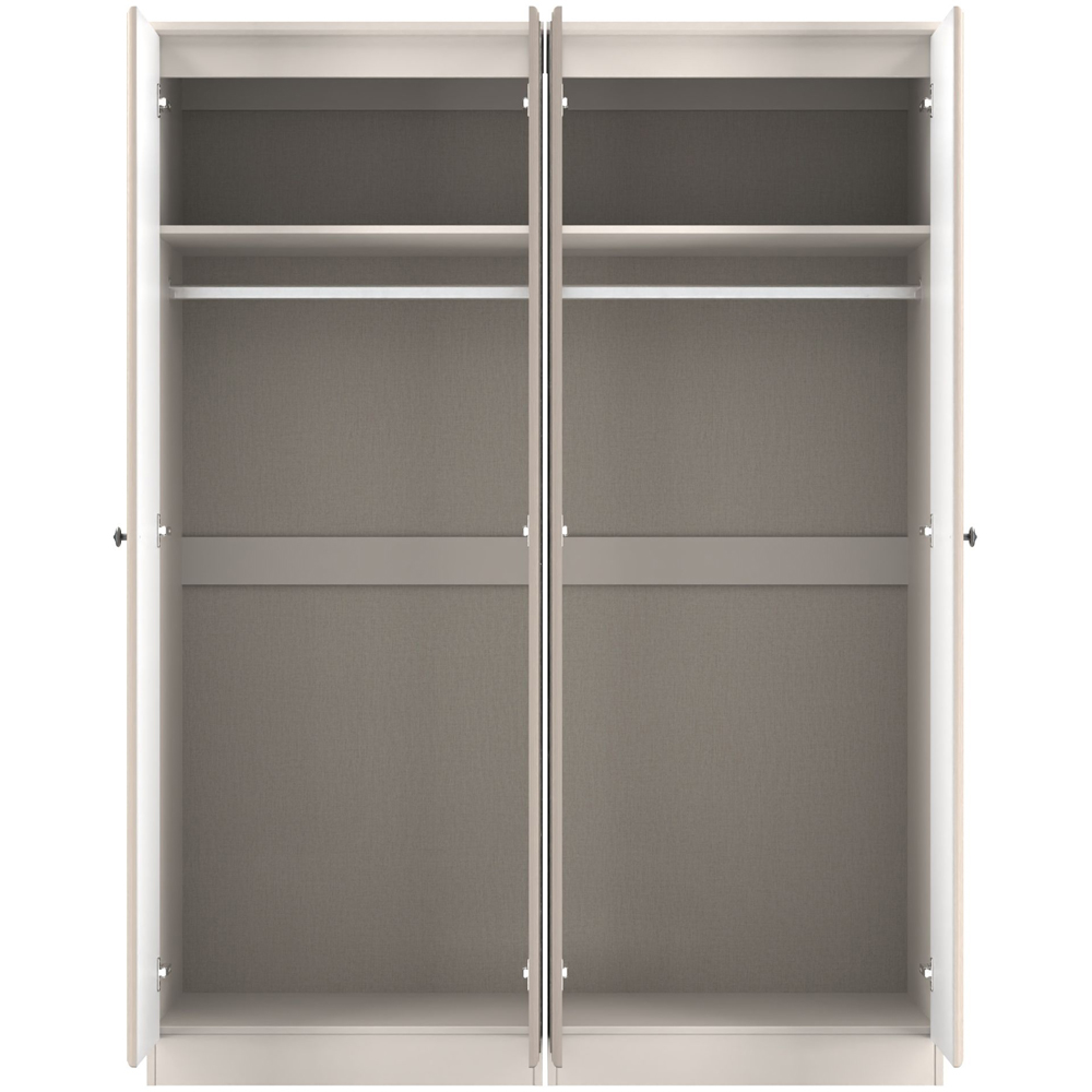 Crowndale Pembroke 4 Door Kashmir Ash Mirror Wardrobe Ready Assembled Image 6