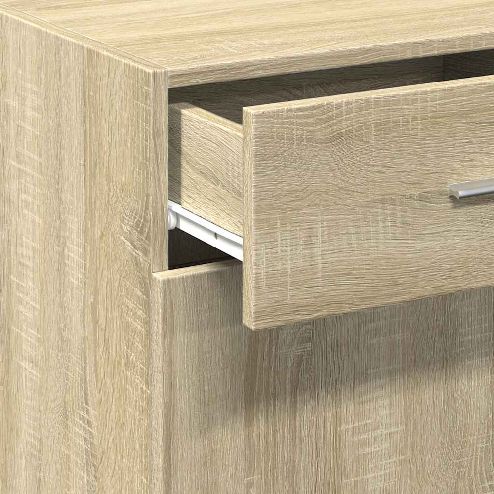 vidaXL Single Door Single Drawer Sonoma Oak Sideboard Image 9