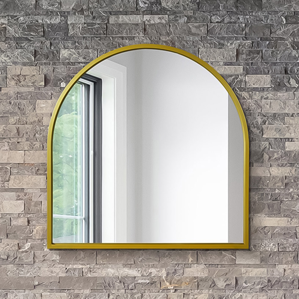 The Arcus Gold Arched Leaner Wall Mirror 100 x 100cm Image 3
