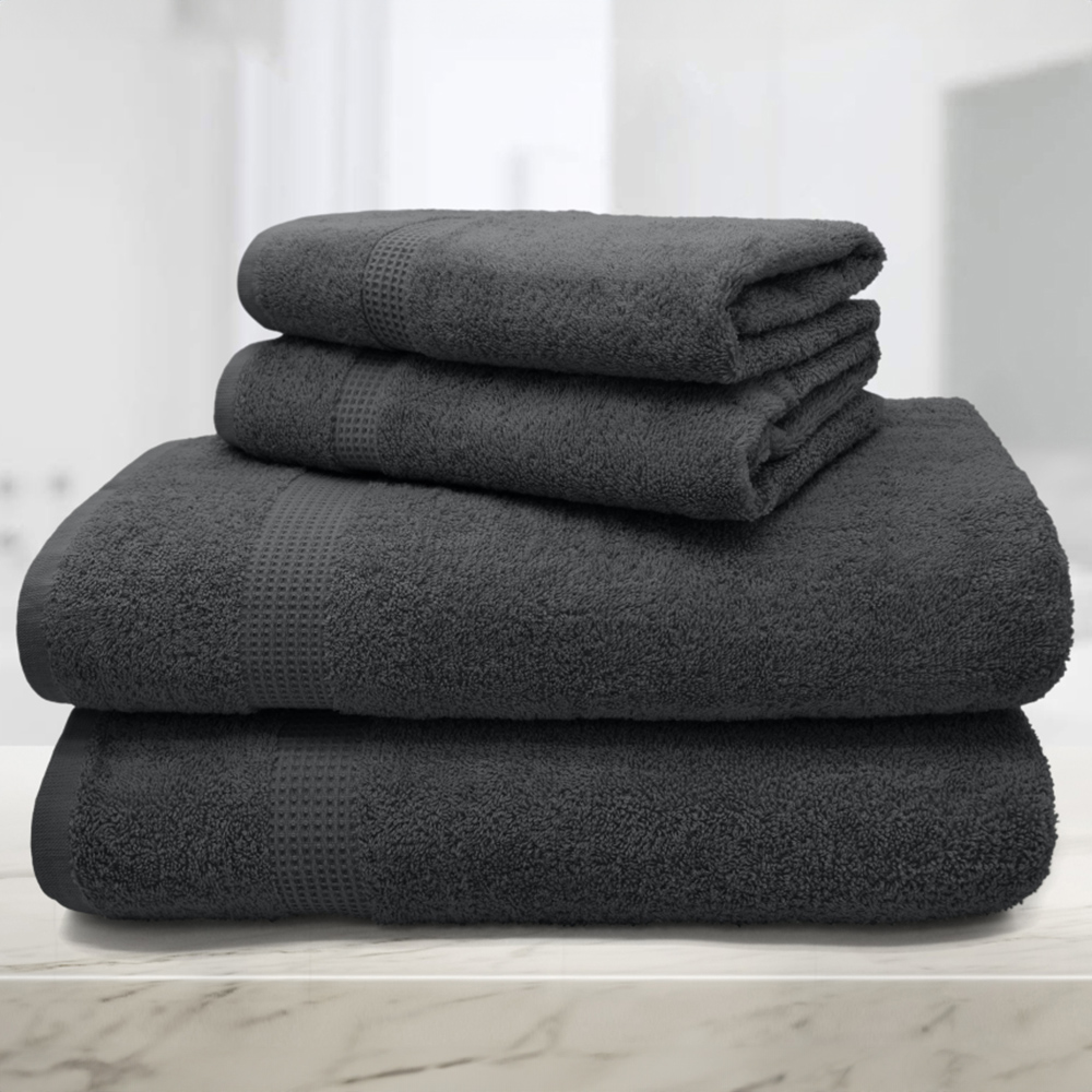 Mayfair Egyptian Cotton Charcoal Hand Towel Set of 2 Image 3