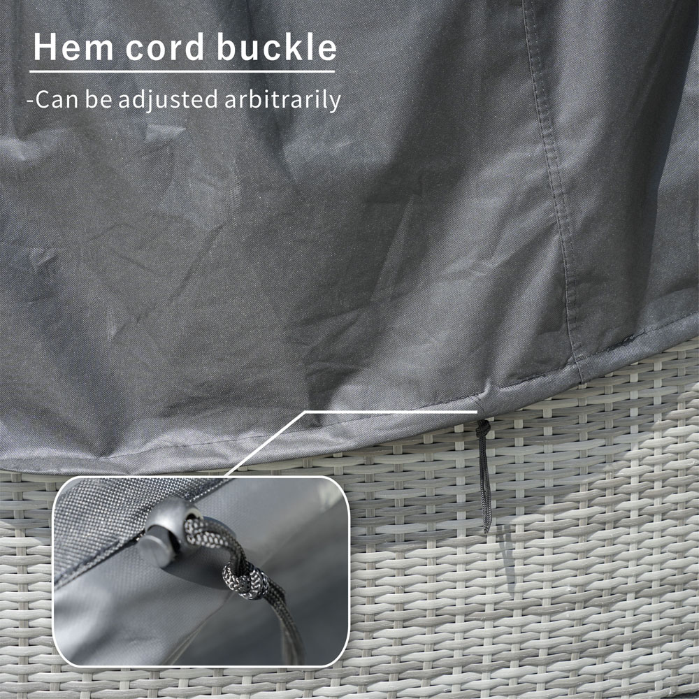 Direct Wicker 4 Seater Round Garden Furniture Cover Image 7