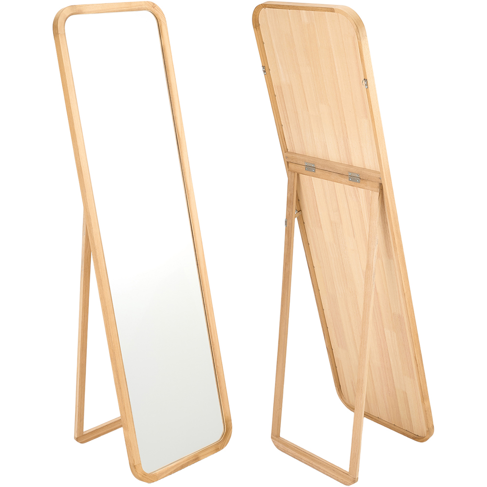Living and Home Natural Pine Wall or Floor Mount Full Length Mirror 155 x 45cm Image 4