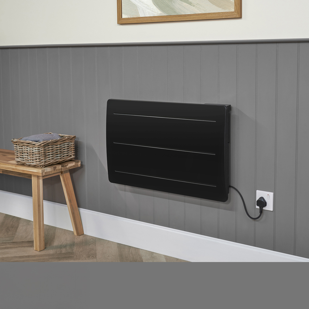 Adam Onyx Black Ceramic Core Electric Radiator 1500W Image 2