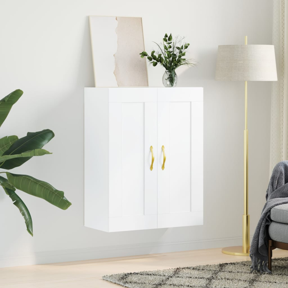 vidaXL 2 Door White Wall Mounted Cabinet Image 9