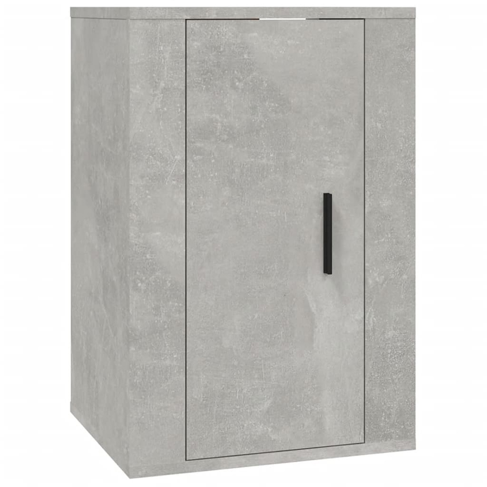 vidaXL Single Door Concrete Grey Wall Mounted TV Cabinet Set of 2 Image 4