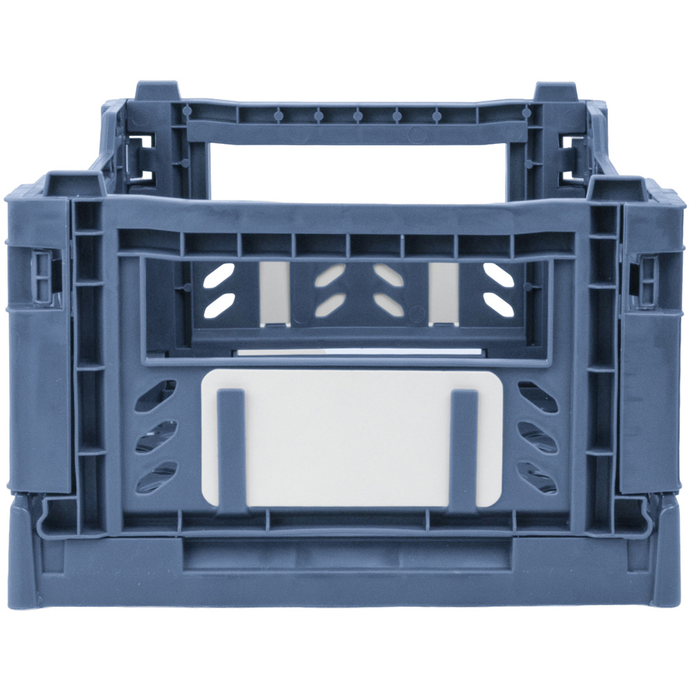 JVL Stackit 4L Blue Foldable Small Storage Crate 4 Pack Image 3