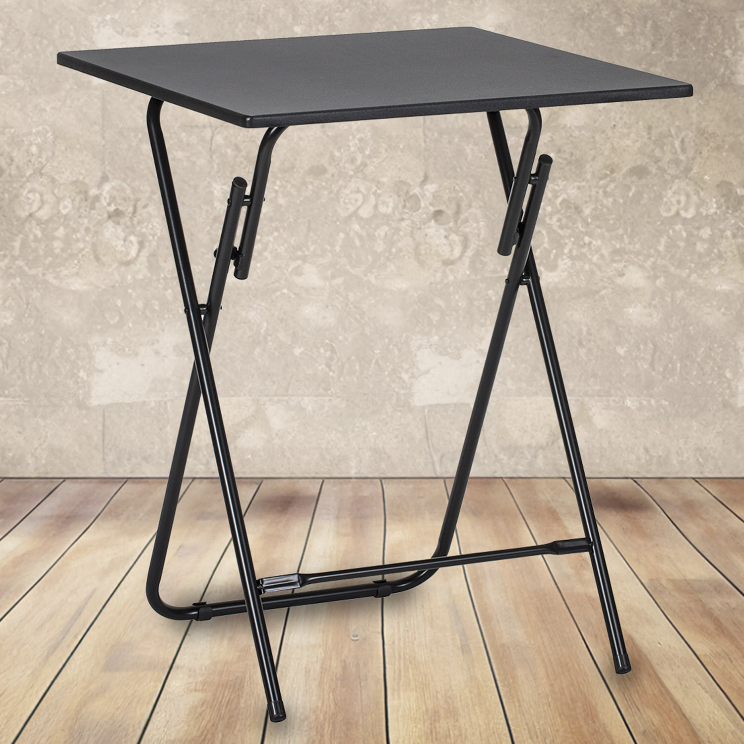 Folding Black Table Image 1