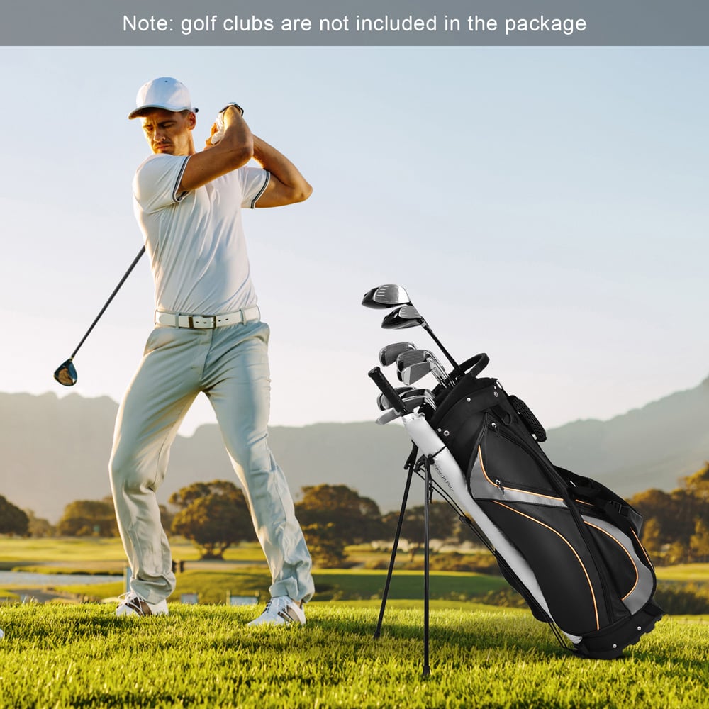 Costway 8 Way Dividers Golf Stand Bag with 7 Zippered Pockets Image 2