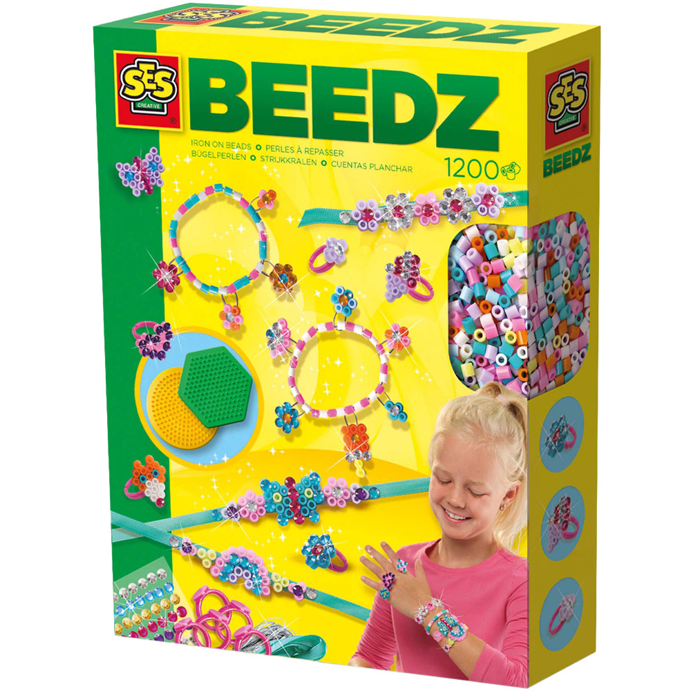 SES Creative Beedz Diamond Jewellery Iron On Beads Kit 1200 Piece Image 1