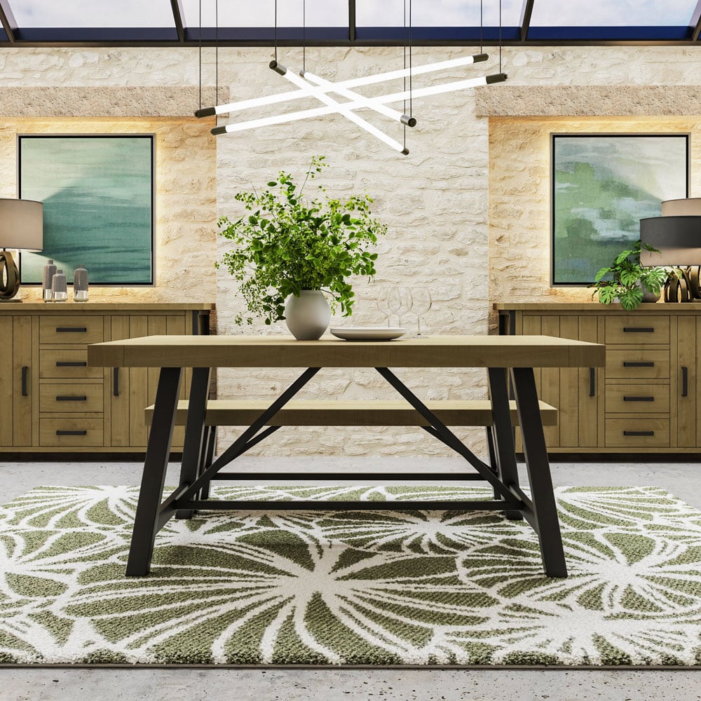 FWStyle Lowry Industrial Dining Table Image 5