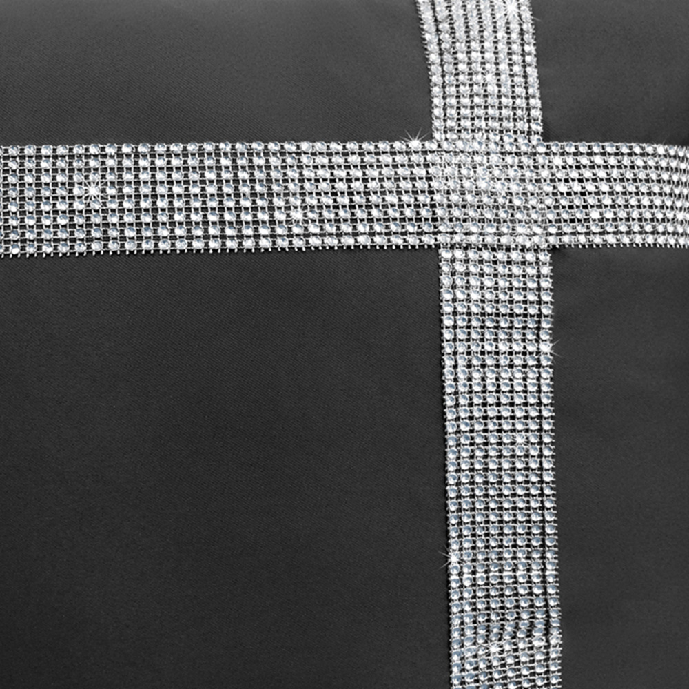 Velosso Diamante Cross Black Filled Cushion 43 x 43cm 2 Pack Image 2