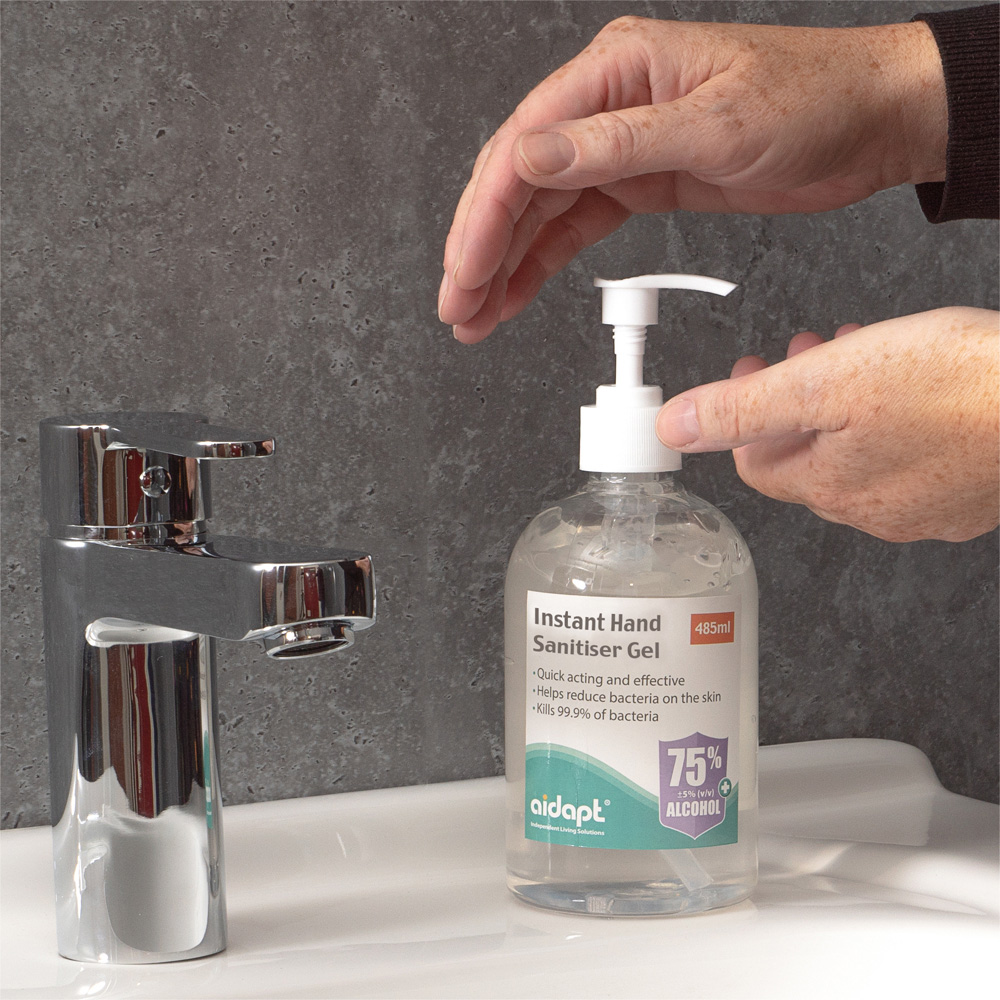Aidapt Instant Hand Sanitiser Gel 485ml Image 2