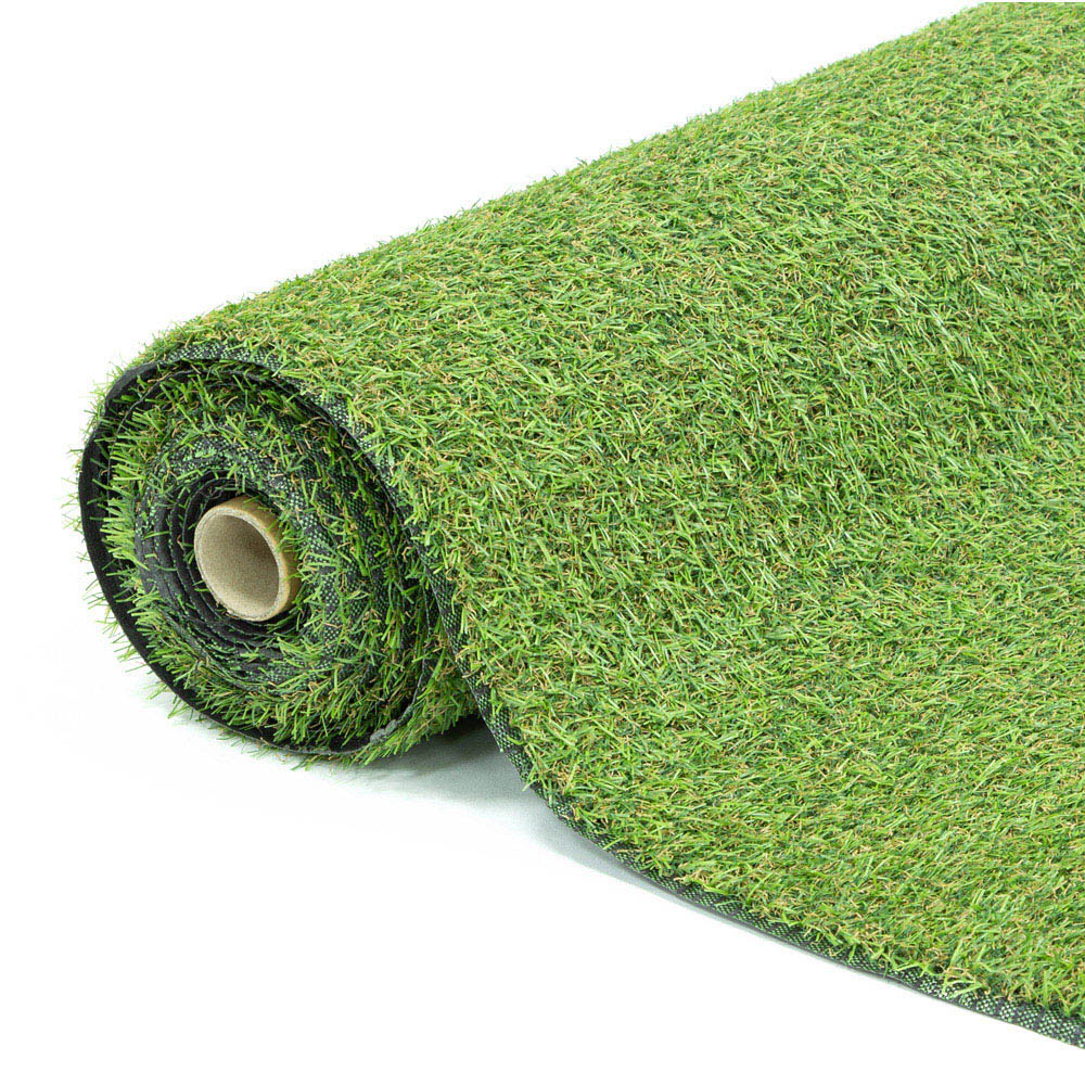 GardenKraft 15mm 4m x 1m Light Green Artificial Grass Image 1