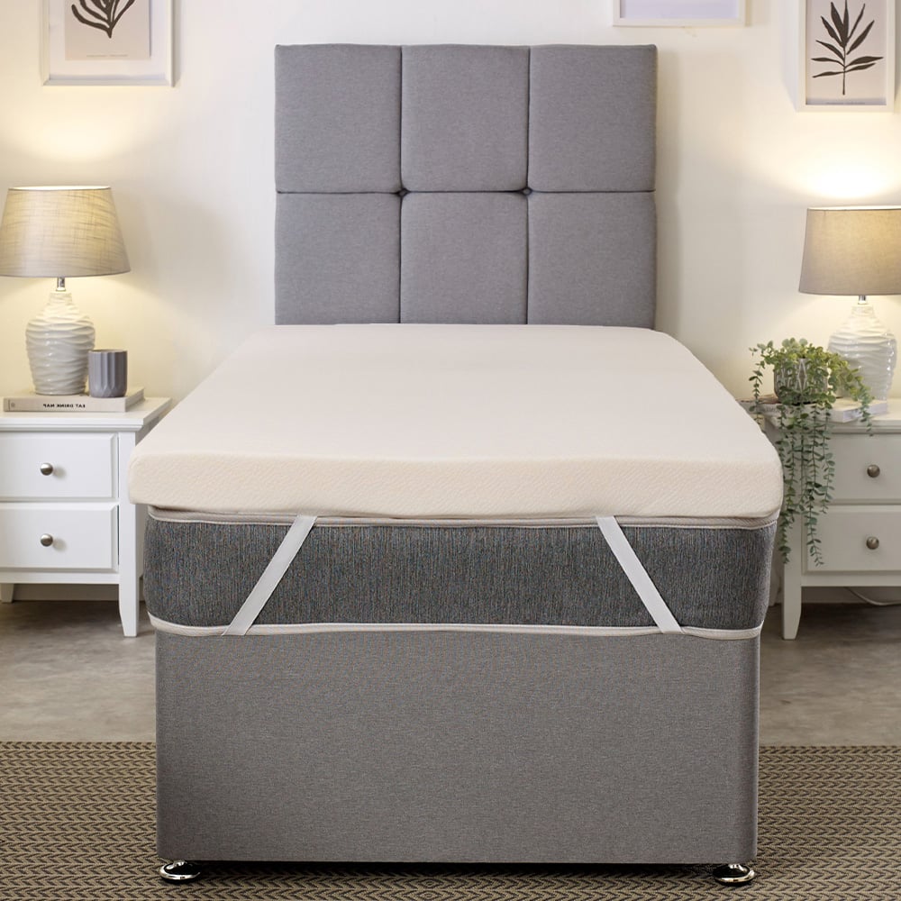 Starlight Beds European Small Single Memory Foam Mattress Topper with Elastic Straps 2 inch Image 4