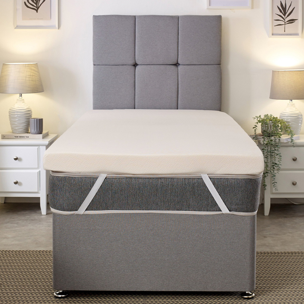 Starlight Beds European Single Memory Foam Mattress Topper with Elastic Straps 3 inch Image 4