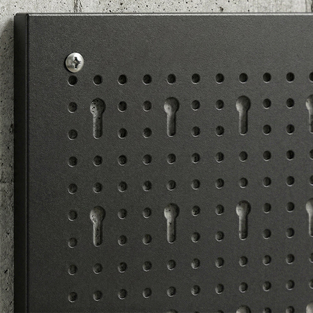 HOMCOM 28 Piece Wall Mounted Pegboard with Hooks and Storage Shelves Image 2
