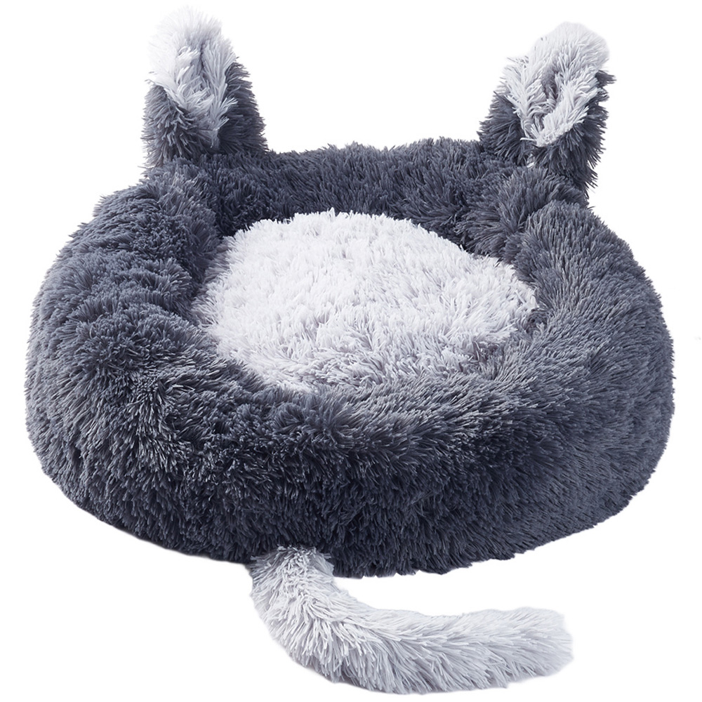 H&O Direct 2.3ft Grey Pet Calming Bed Image 1