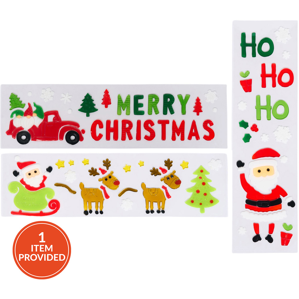 Festive Gel Window Sticker Image 1