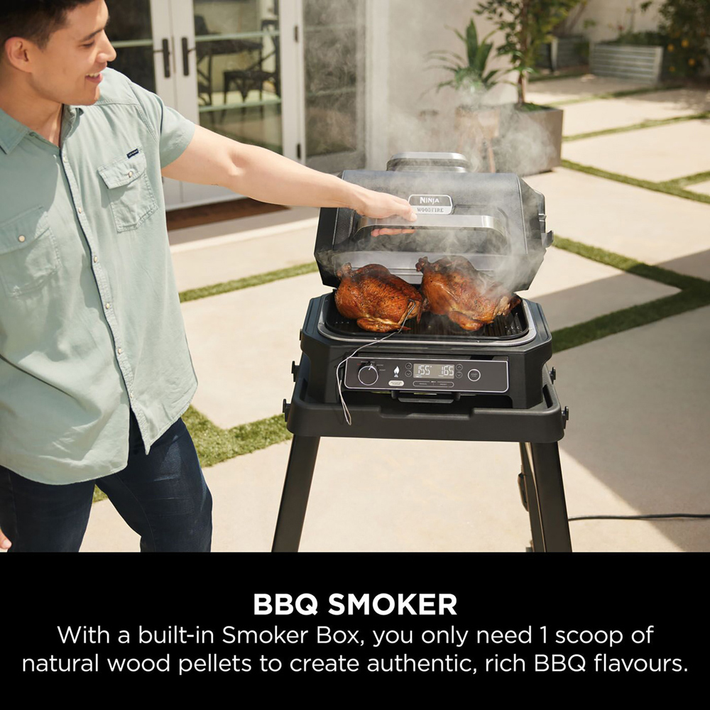 Ninja Woodfire Pro XL OG850UK 4 in 1 Outdoor Electric BBQ Grill and Smoker with Smart Cook System Image 7