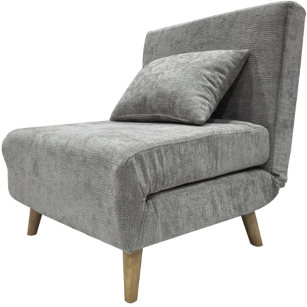 Indoor Living Joel Uno Single Seater Grey Sofa Bed Chair Image 5