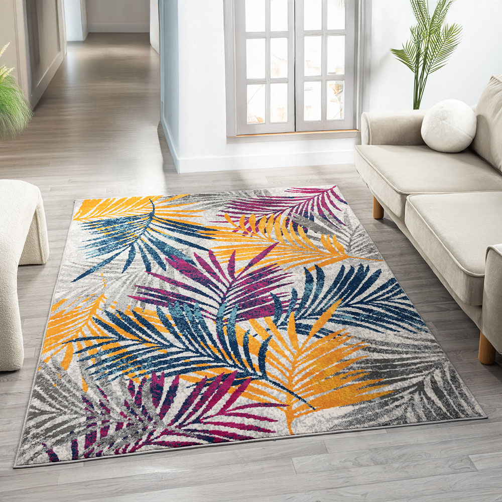 Desire Rugs San Marino Multicolour Leaf Rug 200 x 290cm Image 2