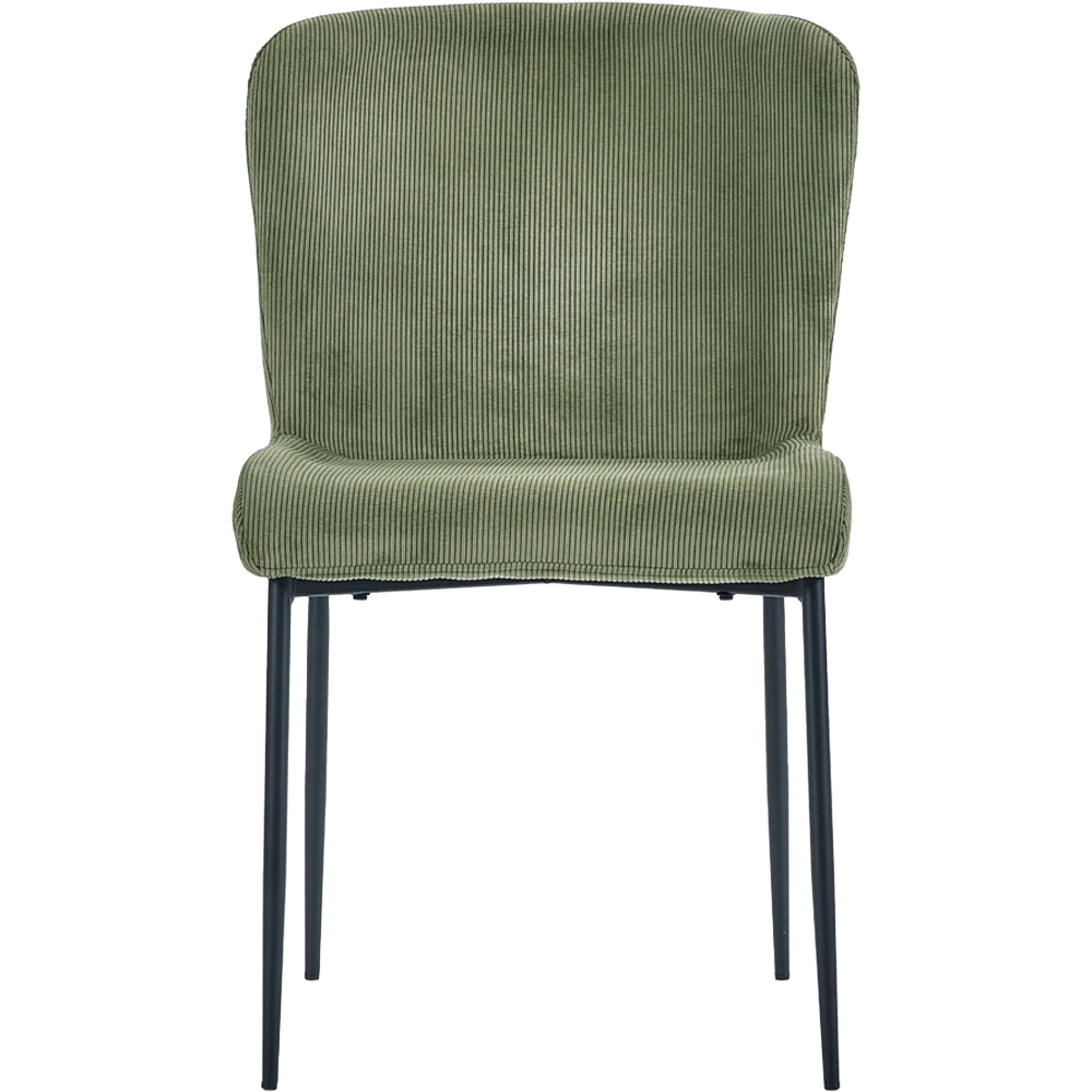 Julian Bowen Leonie Set of 2 Green Velvet Dining Chairs Image 3