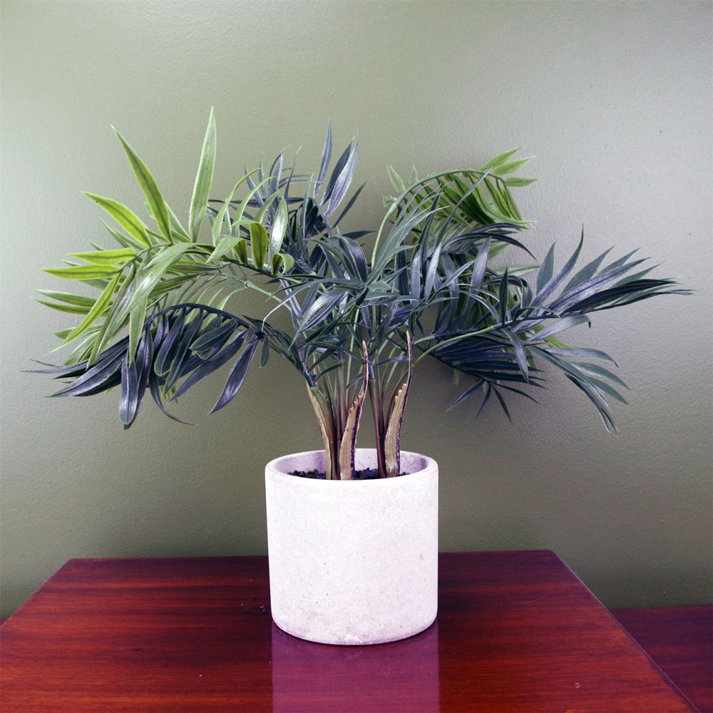 Leaf Mini Tropical Palm Artificial Plant in Decorative Planter 40cm Image 2